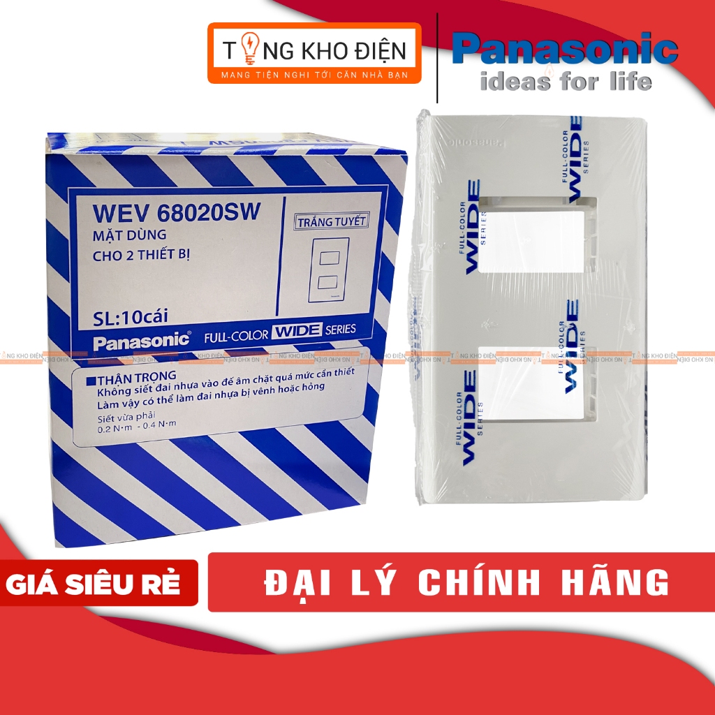 Mặt Dùng Cho 2 Thiết Bị Panasonic WEV68020SW [Dòng WIDE]
