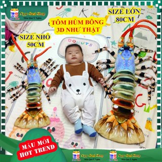 THÚ NHỒI BÔNG CON TÔM HÙM BÔNG TÔM ALASKA 3D NHƯ THẬT SIÊU TO - GẤU BÔNG TÔM HÙM DOLL TOYS HÀNG ĐỘC