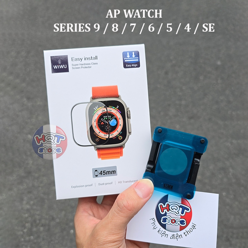 Miếng dán cường lực dẻo WiWU Easy Install AP Watch 45 41 44 40 mm Series 9 / 8 / 7 / 6 / 5 / 4 / SE