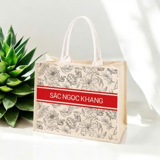 {Hàng tặng không bán} Túi vải đay Linen Sắc Ngọc Khang