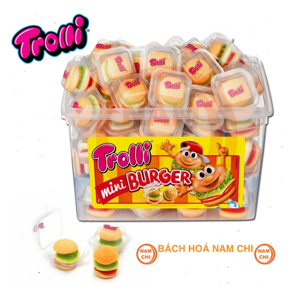 [MẪU MỚI] Kẹo Dẻo TROLLI MINI BURGER 10g - Hàng Đức