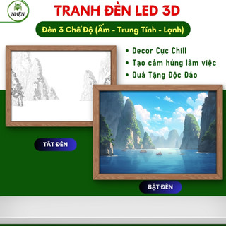  Tranh Đèn Led phong cảnh Việt Nam để bàn học bàn làm việc,đèn ngủ decor phòng ngủ chill 