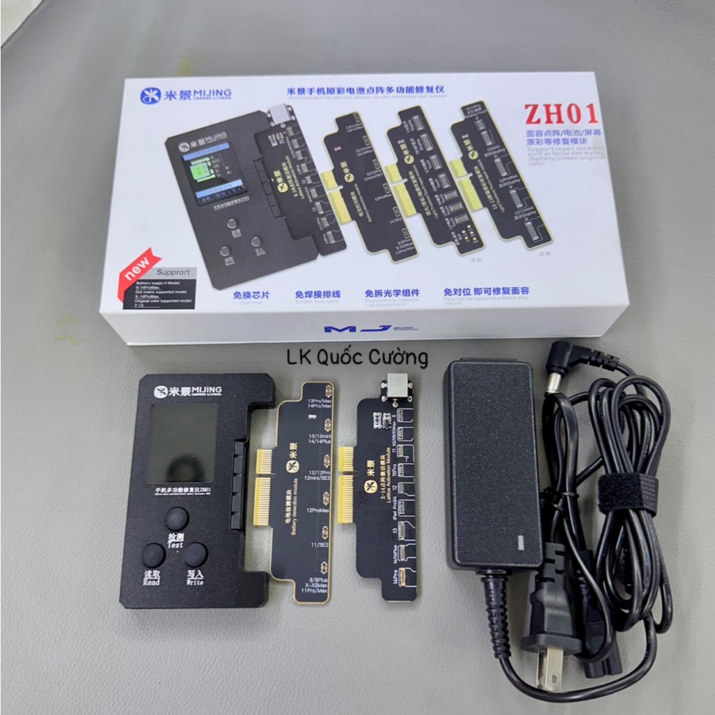 Box Mijing ZH01 sửa Face ID gắn trực tiếp, ko khò hàn, ko sàng cáp), fix % số lần sạc