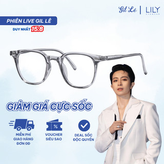 Gọng kính mắt vuông nam nữ LILYEYEWEAR chất liệu nhựa cứng cáp kiểu dáng dễ đeo màu sắc thời trang 3589