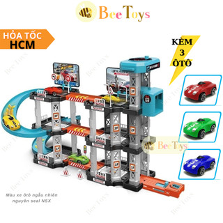 Đồ chơi lắp ráp mô hình hot wheels đường đua kỳ thú hotwheel siêu tốc độ 78/62/45 chi tiết kèm xe ô tô cho bé Bee Toys