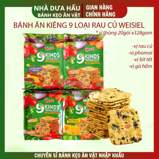 [328gam] Bánh ăn kiêng 9 loại rau củ Weisiel - bánh lạt không đường - ăn vặt healthy ngon bổ rẻ