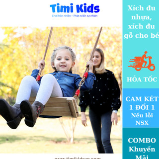 [FREE SHIP] Xích đu gỗ và xích đu nhựa cho bé tải trọng 120KG, Ghế ngồi xích đu bằng nhựa dây thừng chắc chắn