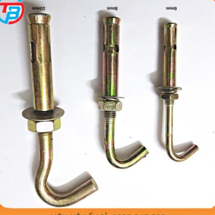 Nở sắt móc,tắc kê móc sắt phi 6 8 10mm