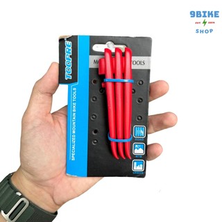 Bộ 3 cây nạy vỏ xe đạp chất lượng cao Toopre - màu đỏ