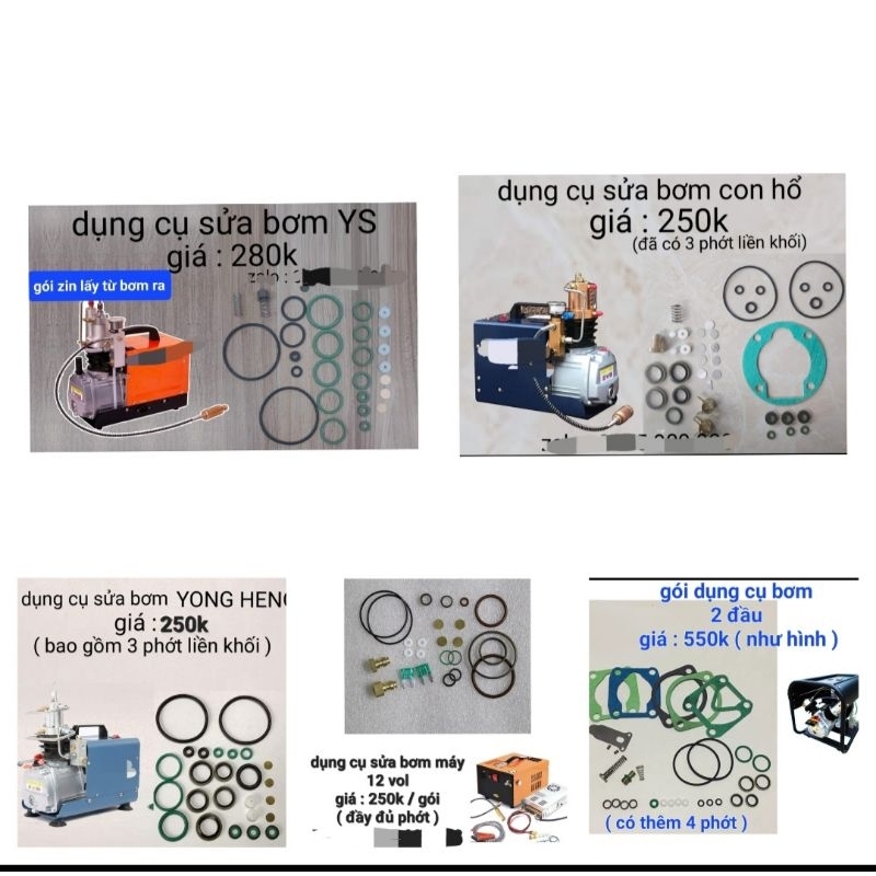 bộ dụng cụ sửa bơm máy