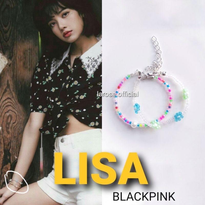 Set vòng tay Lalisa vòng hoa, vòng nhiều màu, set 2 vòng
