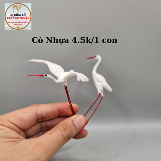 Cò Nhựa 4.5k / 1 con - Phụ kiện trang trí tiểu cảnh hồ cá, bể cá, hòn non bộ, sân vườn