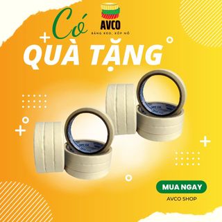 Băng keo giấy chặn màu nước không để lại keo 1 lốc 15 cuộn khổ 2cm