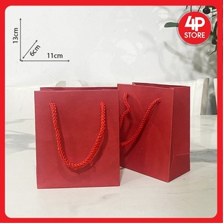 10 túi 11x13x6cm kraft 120gsm xịn màu đỏ