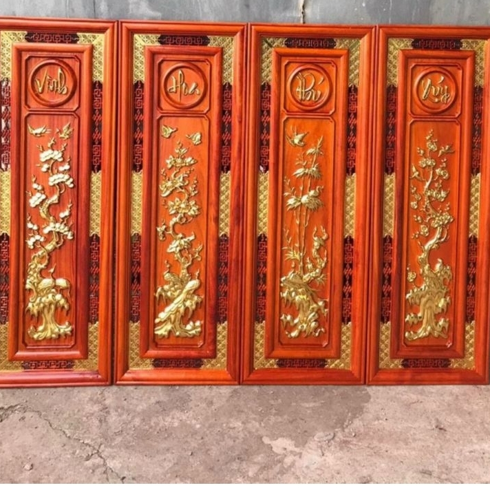 Tranh Gỗ Tứ Quý