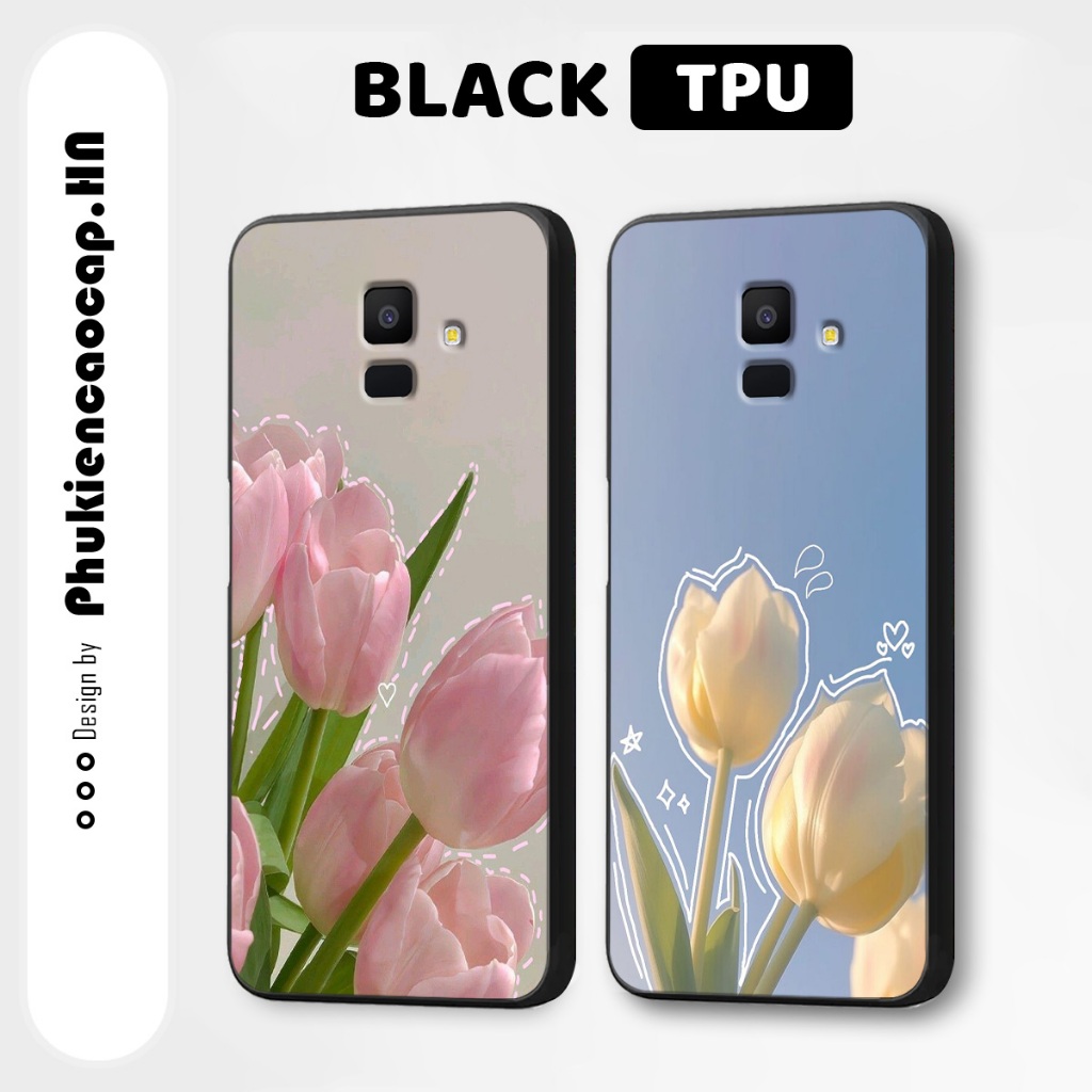 Ốp lưng Samsung A6 / A6 2018 / A6 plus - Ốp TPU cao cấp in hình hoa Tulip, thời trang