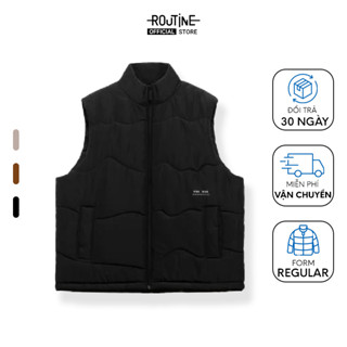 Áo Khoác Chần Bông Nam Sát Nách Khóa Kéo Form Regular - 10F23JAC025