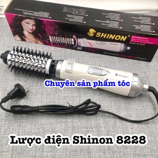 ✅freeship✅ Lược điện-lược sấy làm xoăn xoay tự động 360 độ 8228