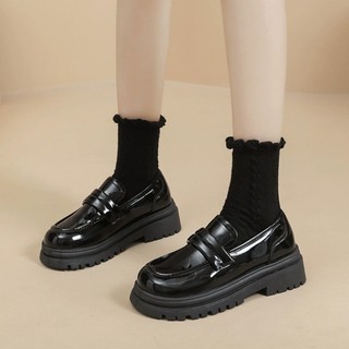 [Shin] Giày loafer nữ QC Paco-L025 đế cao 5cm da bóng thời trang - Giày búp bê nữ sang chảnh nịnh chân fullbox