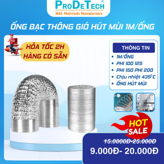 Ống gió mềm 1m d100-d200 hút mùi thông gió điều hòa 1m/ống