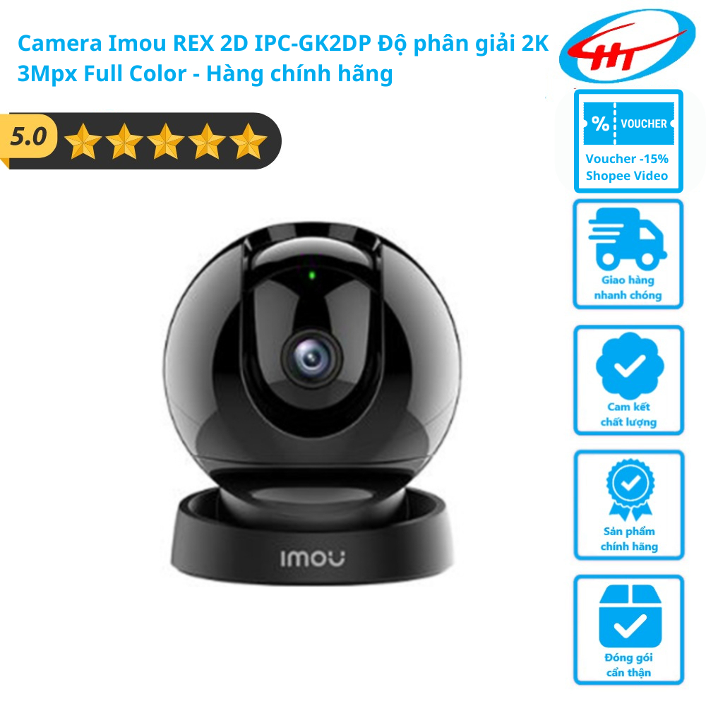 Camera Imou REX 2D IPC-GK2DP Độ phân giải 2K 3Mpx Full Color - Hàng chính hãng