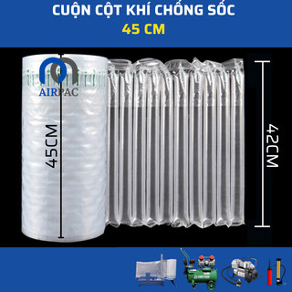 [45cm] Cuộn100M ,50m Bao bì túi nilon bọc khí, cột khí bơm hơi chống sốc Airpac đóng gói, bọc hàng dễ vỡ kích thước 45cm