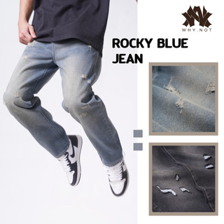 Quần jean nam why.not rocky blue jeans ống suông rộng form regular fit - jean bò mềm cao cấp jstrgb