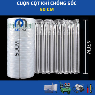 [50cm] Cuộn100M ,50m Bao bì túi nilon bọc khí, cột khí bơm hơi chống sốc Airpac đóng gói, bọc hàng dễ vỡ kích thước 50cm