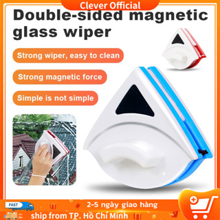 🥇FREESHIP🥇Bộ lau kính nam châm 2 mặt  lau 1 lần sạch 2 mặt kính, có dây an toàn dài 2m