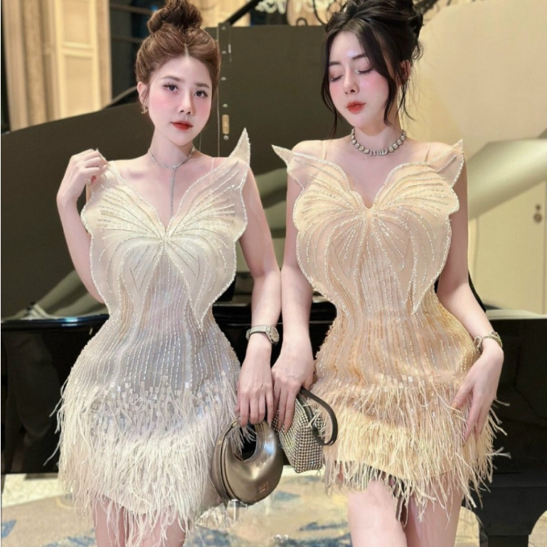 Váy dự tiệc cánh   dễ thương KT CLOTHING cúp ngực