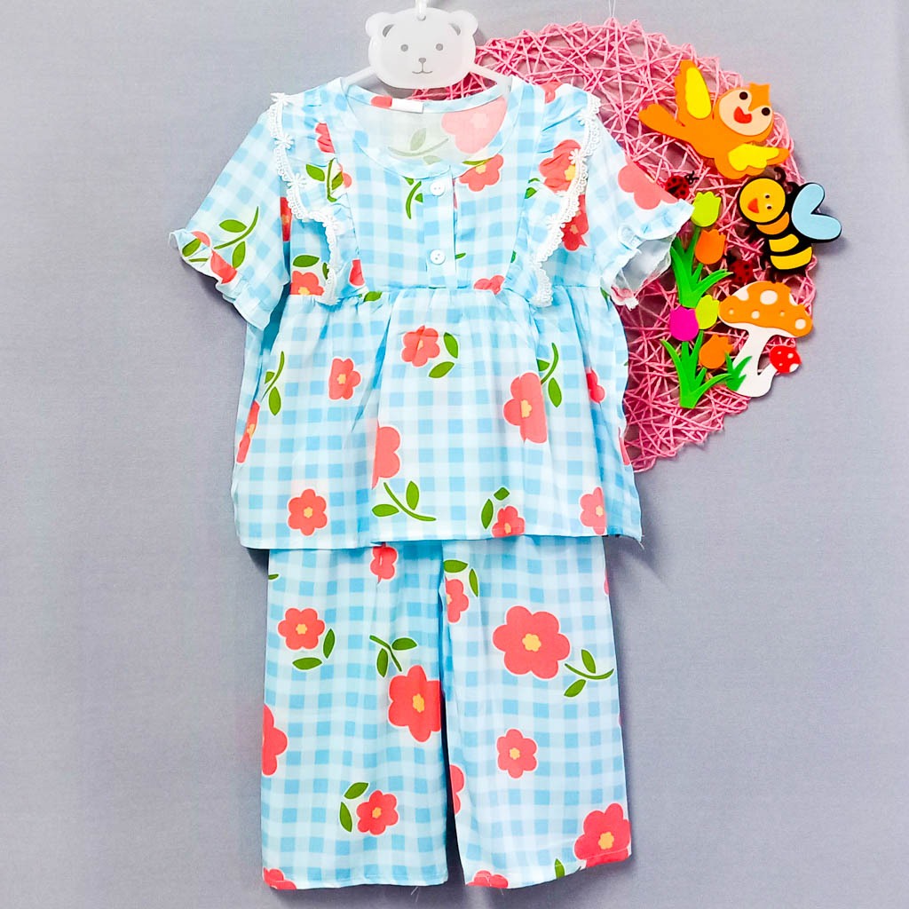 [13-14kg] Bộ tole tay ngắn quần dài bé gái 13-14kg