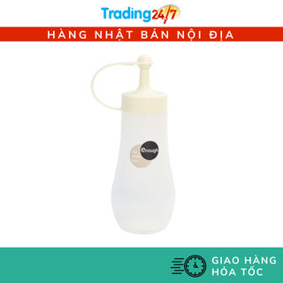 [Hỏa tốc HCM] Bình đựng gia vị, nước sốt, nước tương Enough màu trắng - Nội địa Nhật Bản