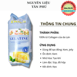 Bột Gelatin Ewald Đức Cao cấp - Gói 1Kg