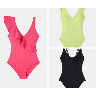 Bikini 1 mảnh, bộ đồ bơi kín đáo có bikini bigsize tay cánh tiên màu đen và hồng hàng VNXK ÉNFASIS
