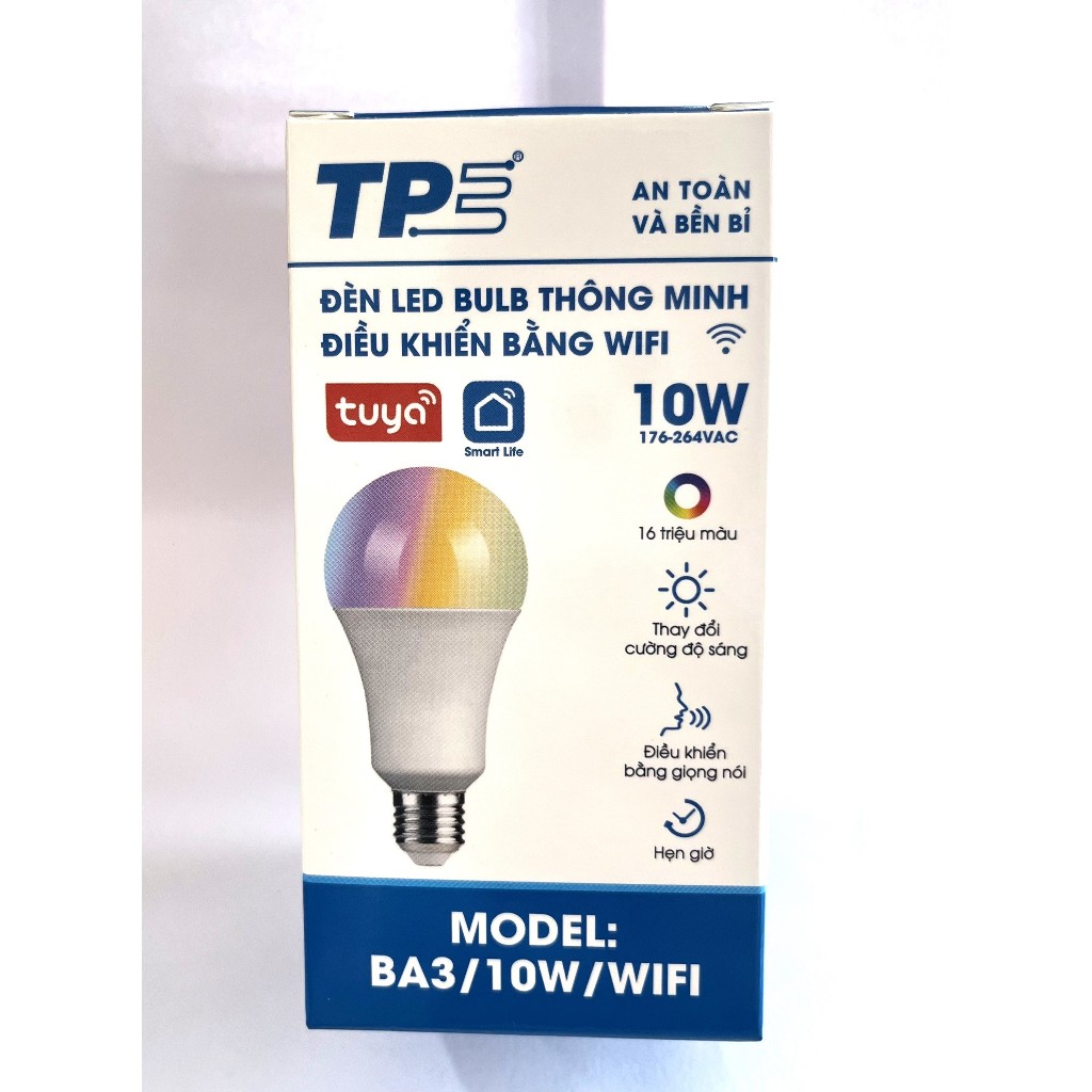 Đèn LED Bulb E27 Thông Minh – WiFi, Đa Màu, Tiết Kiệm Điện, Điều Khiển App