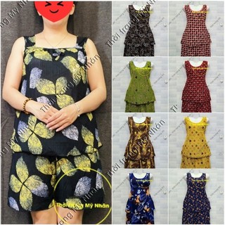 Đồ bộ thun gân đùi mặc nhà nhiều họa tiết đẹp