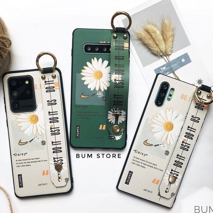 Ốp lưng hoa cúc dây xỏ tay samsung S10 Plus / Note 10 plus / Note 9 / Note 8