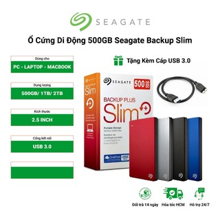 Ổ CỨNG DI ĐỘNG SEAGATE 500GB BACKUP SLIM