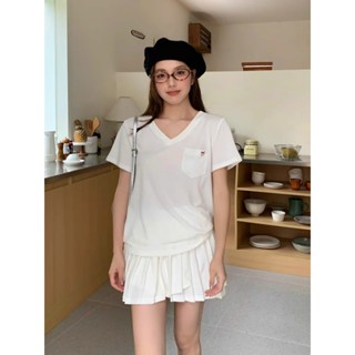 ÁO THUN BABY TEE CỔ TIM CÓ TÚI THÊU NƠ XINH XẮN, DỄ PHỐI ĐỒ HOTTREND 2024 BB1306