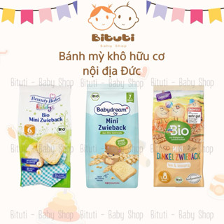 Bánh mỳ khô hữu cơ Babydream nội địa Đức cho bé ăn dặm từ 7tháng