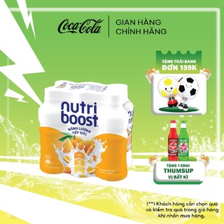 Lốc 6 Chai Sữa Nutriboost Thế Hệ Mới Hương Cam 297ml/Chai Coca-Cola Official Store
