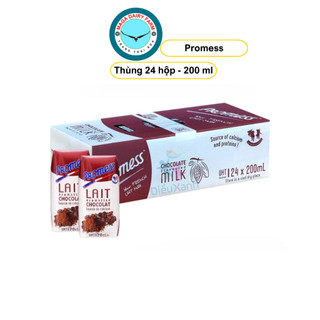Sữa tươi Promess 200ml vị Socola, Ít béo, Nguyên kem, Vitamin - nhập Pháp