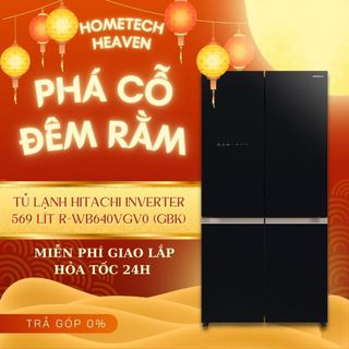 R-wb640vgv0 - tủ lạnh hitachi inverter 569 lít multi door r-wb640vgv0 - hàng chính hãng