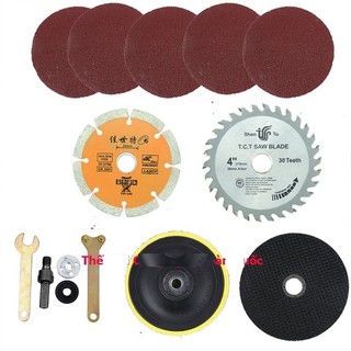 Bộ chuyển đổi máy khoan kèm đĩa cắt sắt cắt gạch cắt gỗ chà nhám