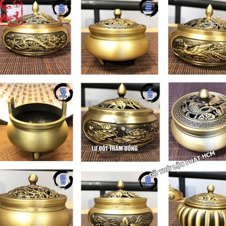 Lư đốt trầm hương, lư xông trầm hương bằng đồng cao cấp nhiều mẫu