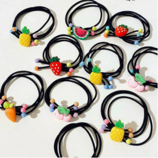 Sét 10 dây thun cột tóc trái cây