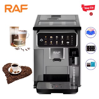 Máy pha cà phê tự động raf r.118 pháp, màn cảm ứng 8.6 inch, công suất 1350w, cho quán & nhà hàng