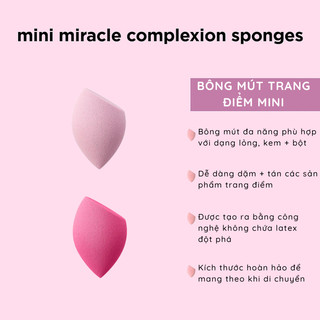 Set 2 Mút Lớn Và 2 Mút Mini RT Real Techniques Miracle Complexion Sponges