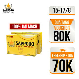 Combo 02 thùng Sapporo Premium beer 100