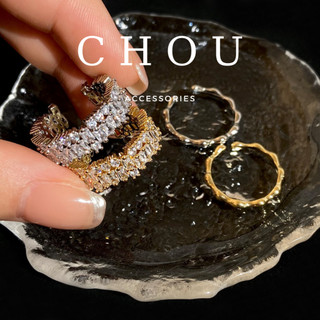 Nhẫn đính đá phong cách hàn quốc | chou accessories |